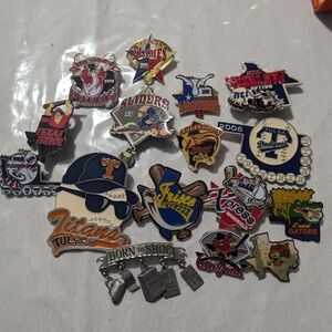 Assorted Sports Team Pins Collection